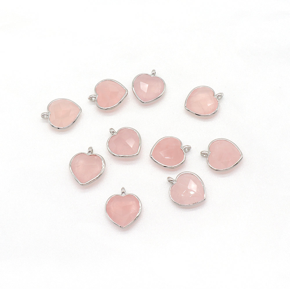 Newest Wholesale Custom Jewelry Charm Pendant Rhodium Plated Natural Stone Necklace Pendant