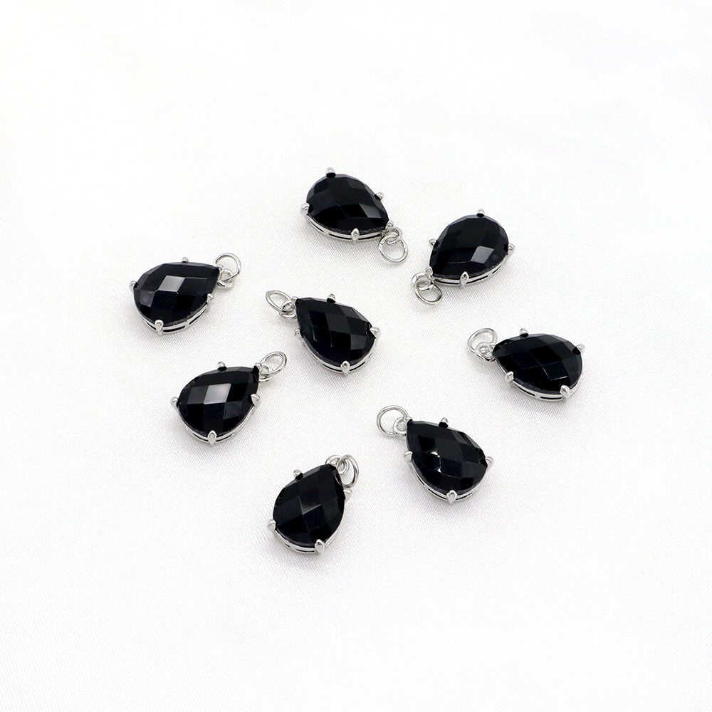 Newest Wholesale Custom Jewelry Charm Pendant Rhodium Plated Natural Stone Necklace Pendant