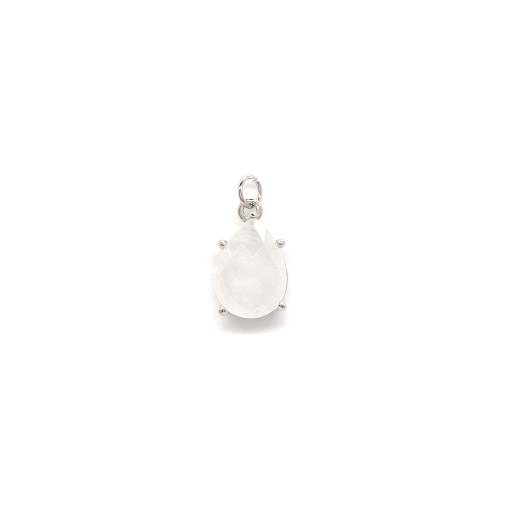 Newest Wholesale Custom Jewelry Charm Pendant Rhodium Plated Natural Stone Necklace Pendant