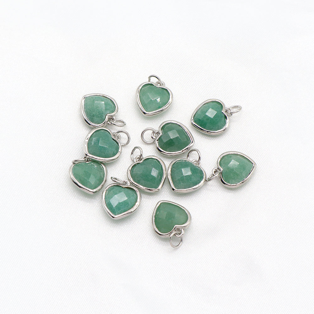 Newest Wholesale Custom Jewelry Charm Pendant Rhodium Plated Natural Stone Necklace Pendant