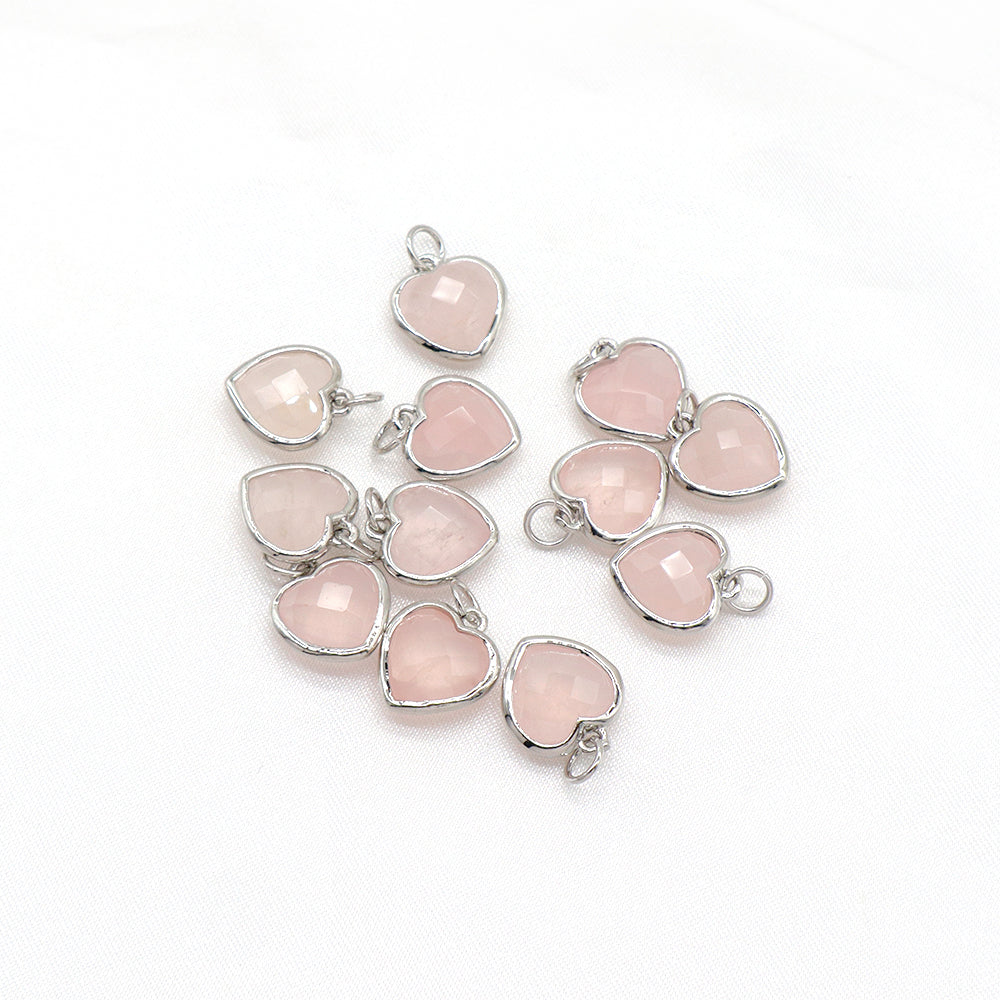 Newest Wholesale Custom Jewelry Charm Pendant Rhodium Plated Natural Stone Necklace Pendant