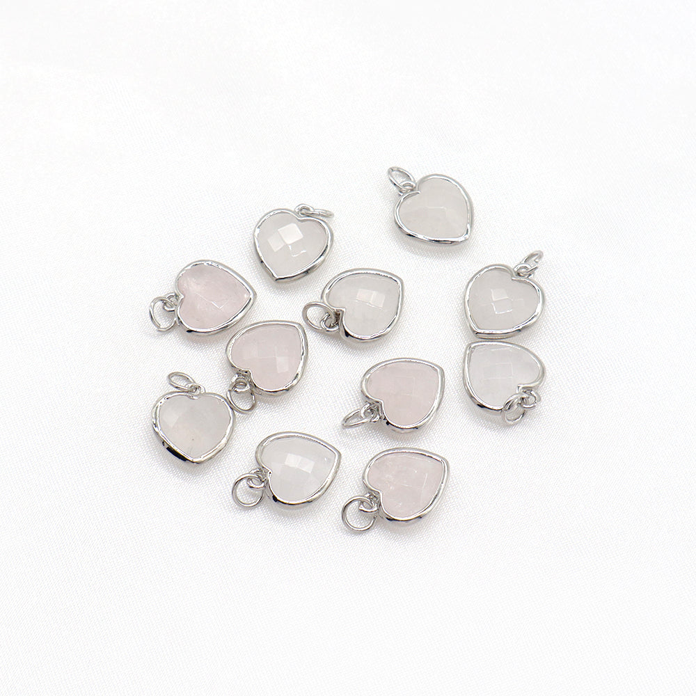 Newest Wholesale Custom Jewelry Charm Pendant Rhodium Plated Natural Stone Necklace Pendant
