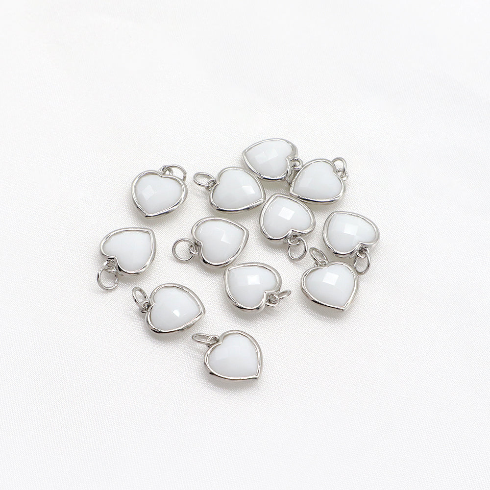 Newest Wholesale Custom Jewelry Charm Pendant Rhodium Plated Natural Stone Necklace Pendant