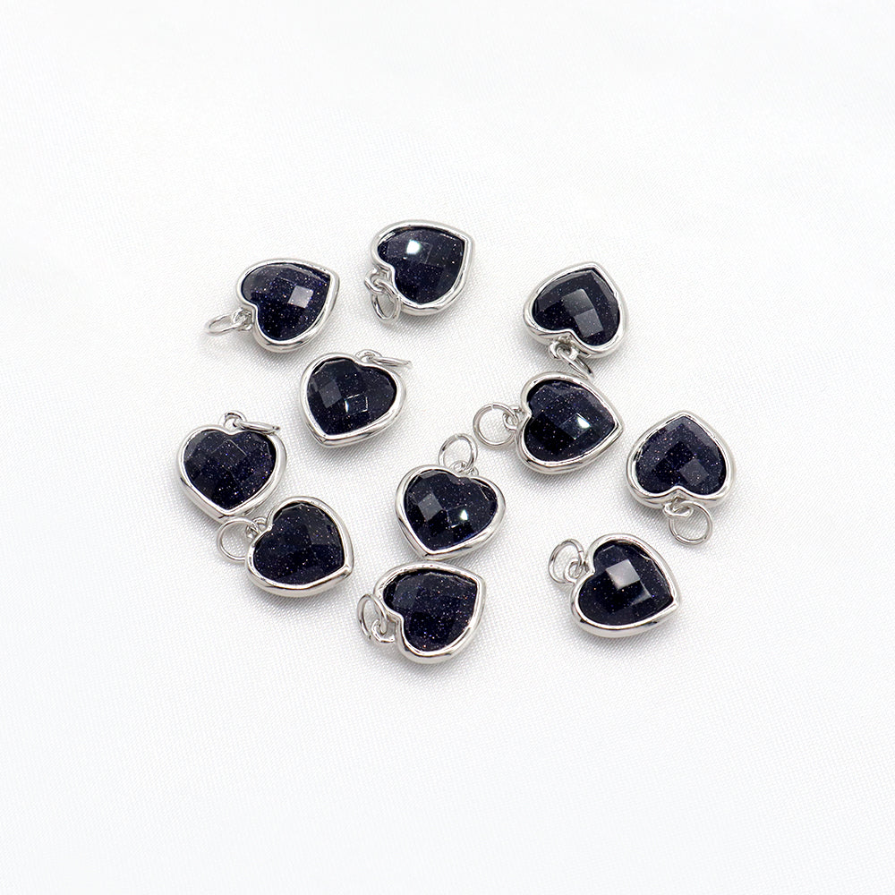 Newest Wholesale Custom Jewelry Charm Pendant Rhodium Plated Natural Stone Necklace Pendant