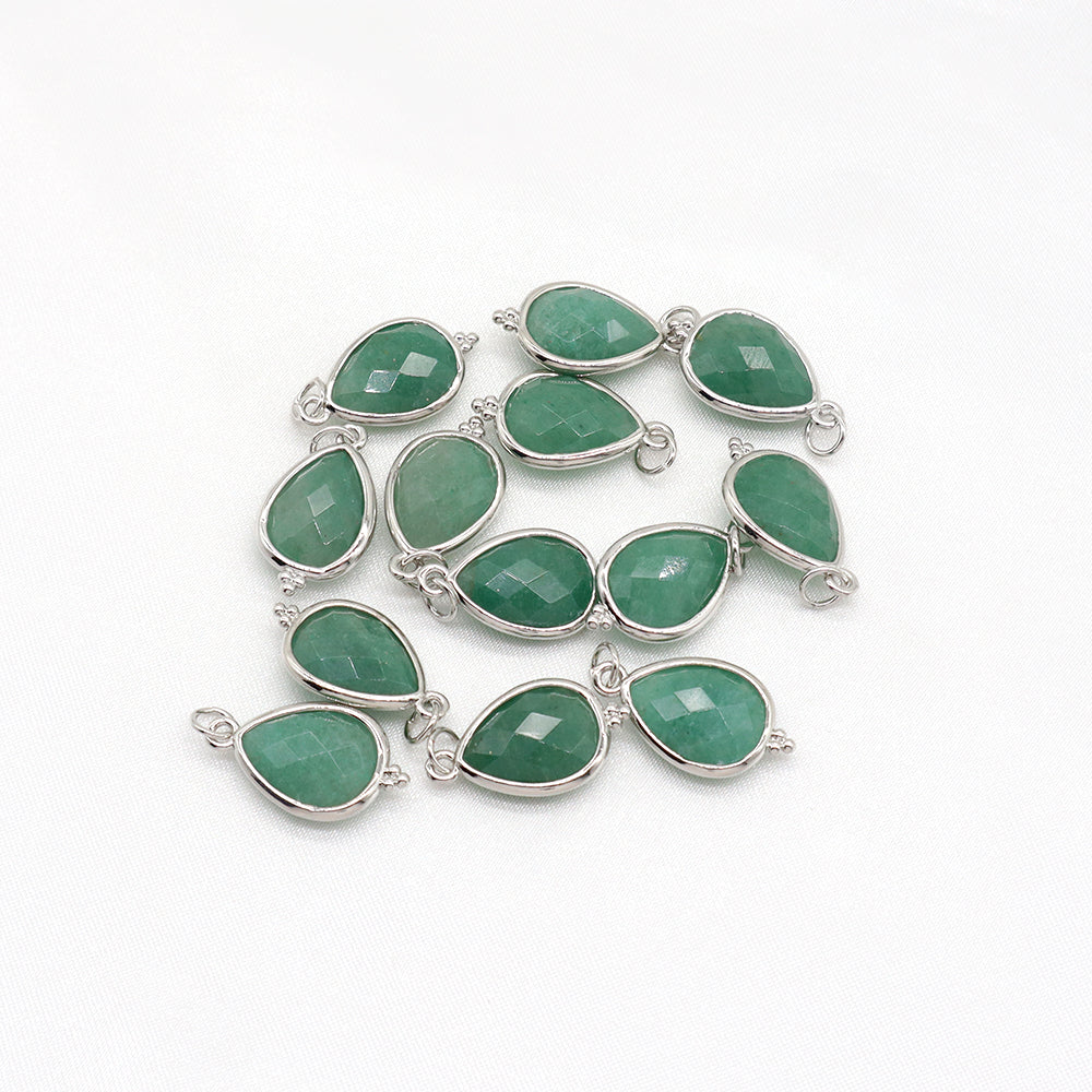 Newest Wholesale Custom Jewelry Charm Pendant Rhodium Plated Natural Stone Necklace Pendant