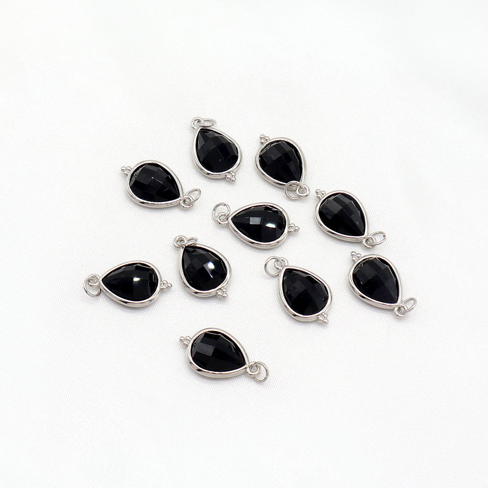 Newest Wholesale Custom Jewelry Charm Pendant Rhodium Plated Natural Stone Necklace Pendant