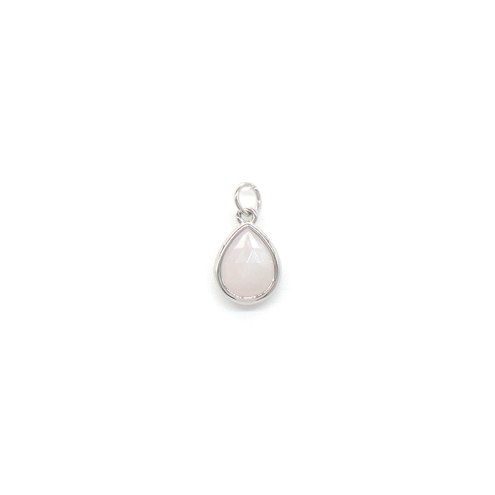 Newest Wholesale Custom Jewelry Charm Pendant Rhodium Plated Natural Stone Necklace Pendant