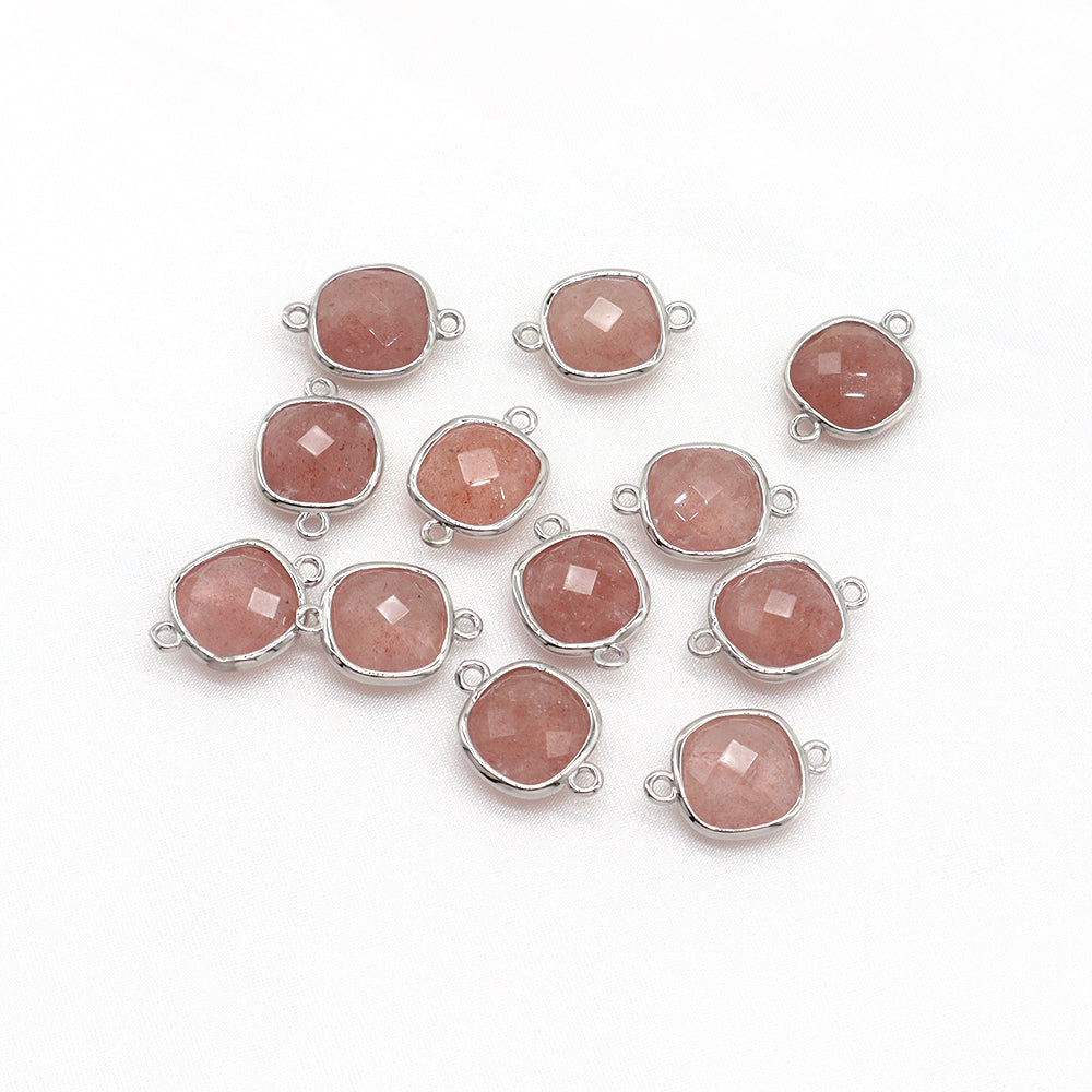 Newest Custom Jewelry Wholesale Natural Stone Charm With Brass