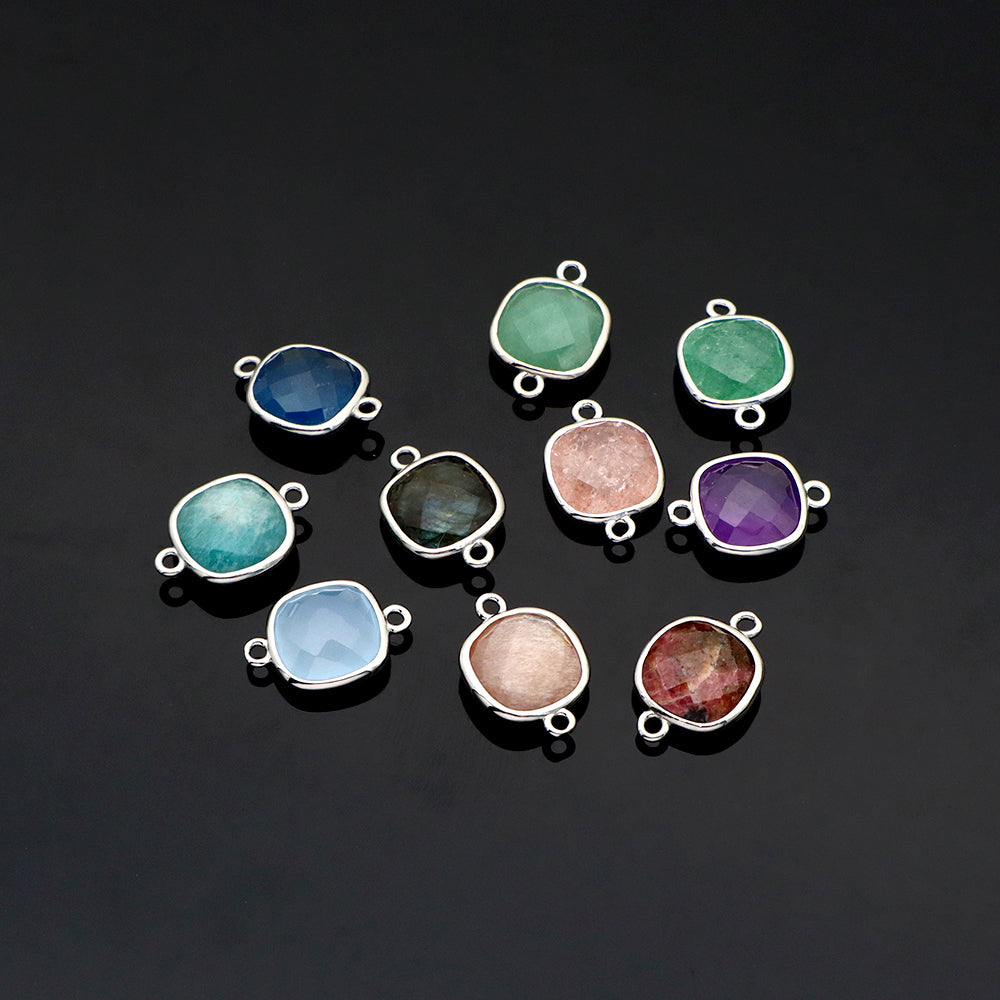 Newest Custom Jewelry Wholesale Natural Stone Charm With Brass