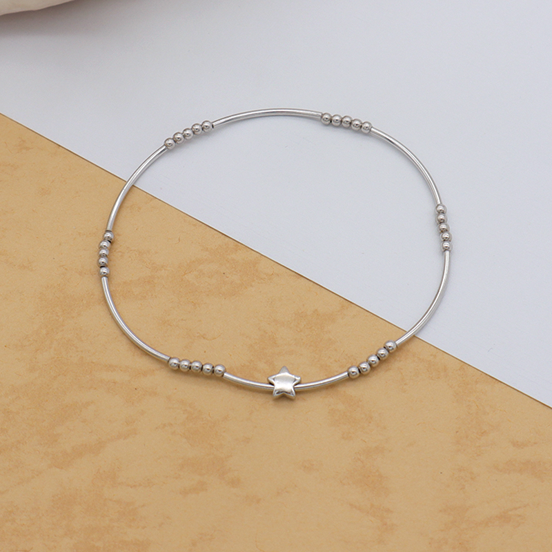 Euro Women jewelry 925 sterling silver beads high quality natural fresh water pearl elastic bracelet set