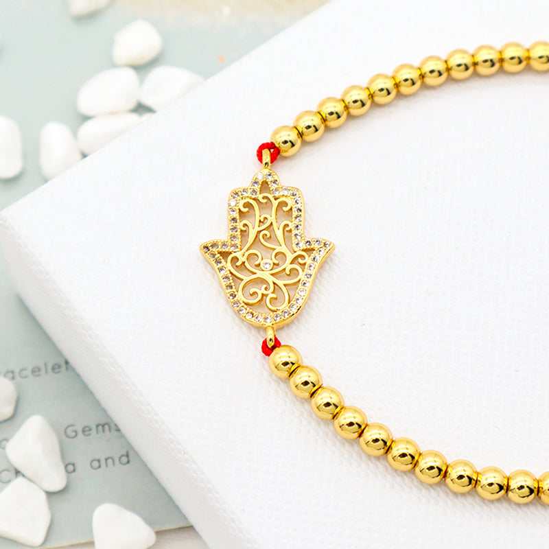 Trendy Women Jewelry Evils Eye Charm Bracelet Bangle 18k Gold Plated Beaded Evils Eye Jewelry