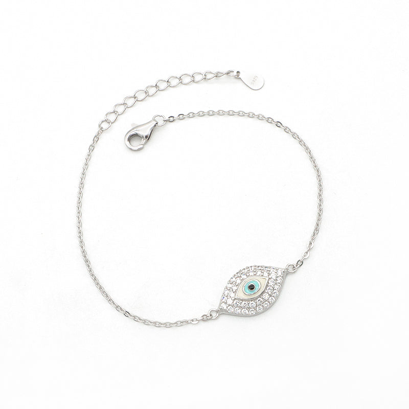 Turkish blue gold women infinity charm hamsa 925 jewelry OEM Factory Manufacture sterling silver evil eyes bracelet