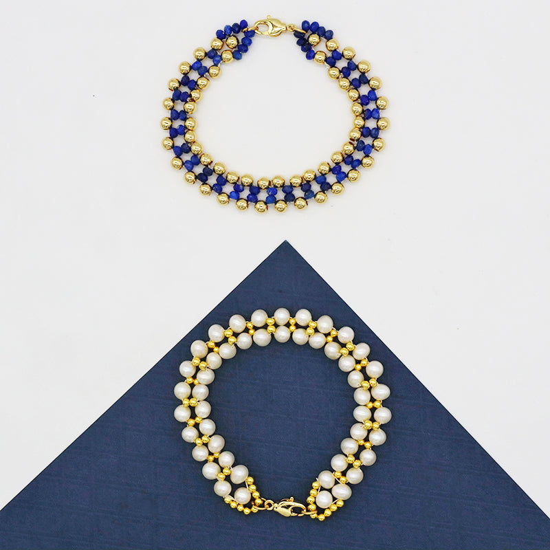 new arrival round bead manufacturer sale new design brass beads small round white fresh water pearl bracelet