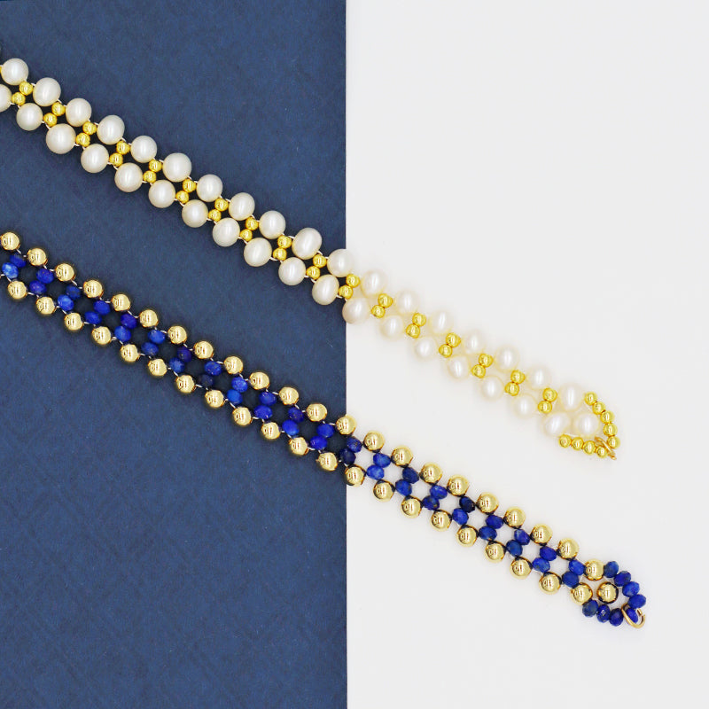 new arrival round bead manufacturer sale new design brass beads small round white fresh water pearl bracelet