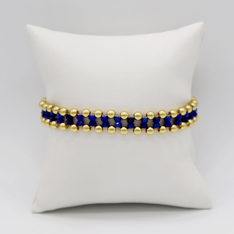new arrival round bead manufacturer sale new design brass beads small round white fresh water pearl bracelet