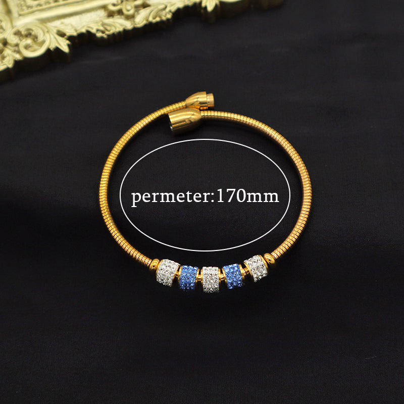 Wholesales Fashion Jewelry 18k Gold Plated Stainless Steel Designer Charms Bracelets Bangle