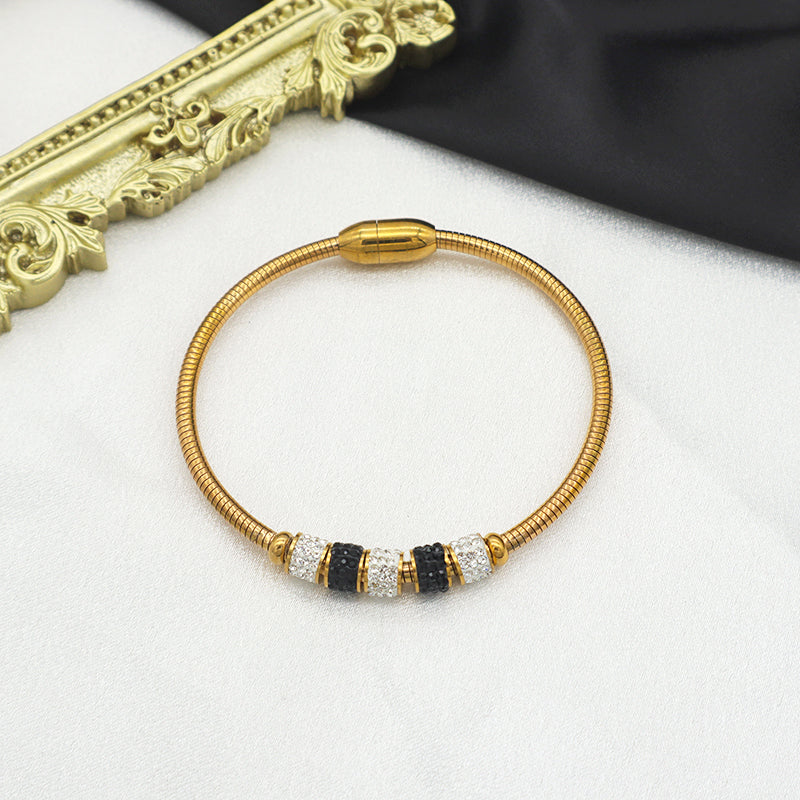 Wholesales Fashion Jewelry 18k Gold Plated Stainless Steel Designer Charms Bracelets Bangle