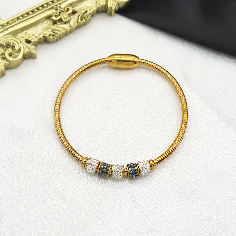 Wholesales Fashion Jewelry 18k Gold Plated Stainless Steel Designer Charms Bracelets Bangle