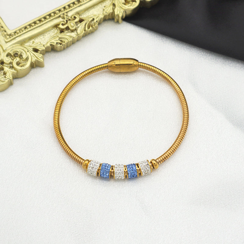 Wholesales Fashion Jewelry 18k Gold Plated Stainless Steel Designer Charms Bracelets Bangle