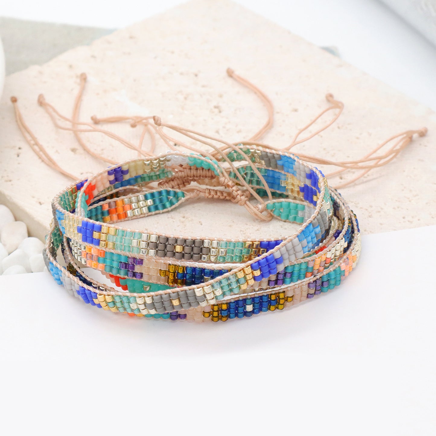 New Colorful Miyuki Jewelry Multicolor Beads bracelet bangle Fashion adjustable Handmade Custom Woven Miyuki boho Bracelet