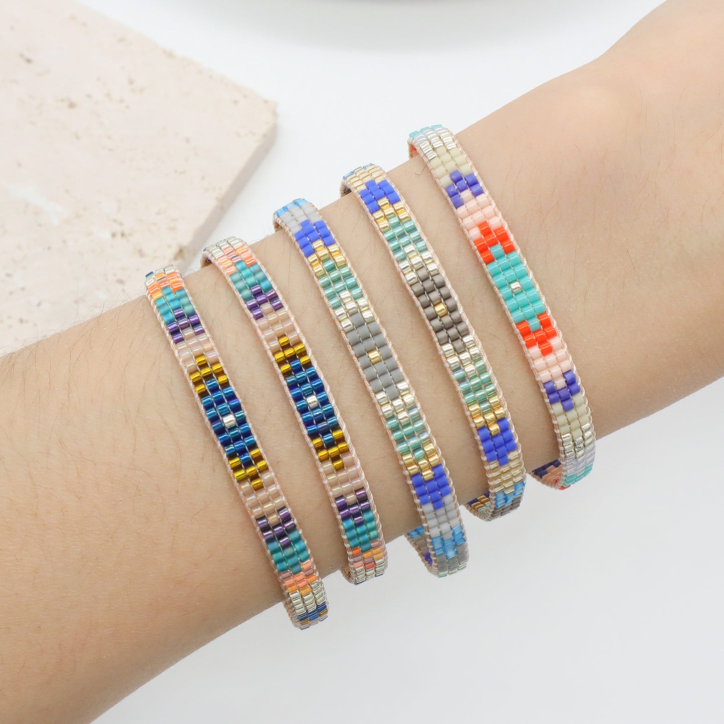 New Colorful Miyuki Jewelry Multicolor Beads bracelet bangle Fashion adjustable Handmade Custom Woven Miyuki boho Bracelet