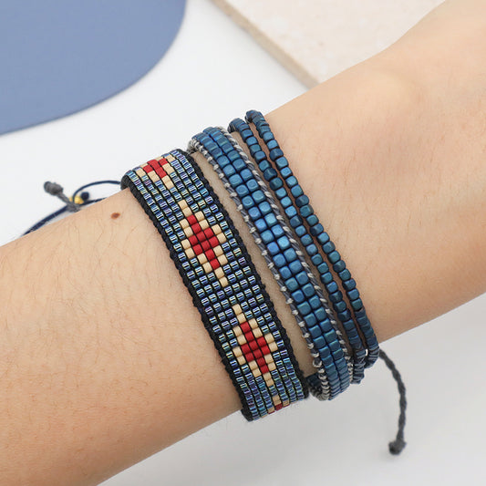 Wholesale Friendship Japanese Miyuki Beads bracelet bangle Jewelry Custom Women adjustable Handmade Woven Miyuki bracelet