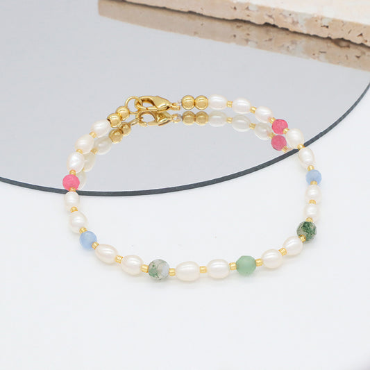 Custom Handmade Miyuki Natural Stone Beaded Bracelets Jewelry Fresh Water Pearl Bracelet