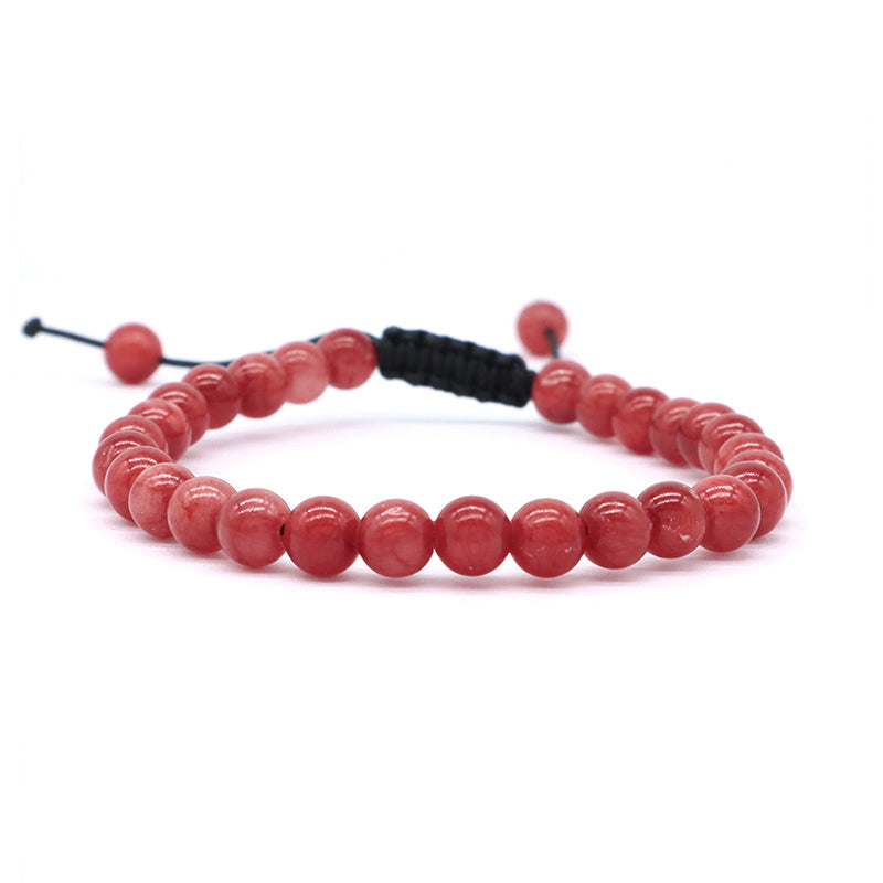 New Arrival Custom Fashion Handmade 6mm Natural Colorful Jade Bead Adjustable Woven Braided Friendship Macrame Bracelet For Women