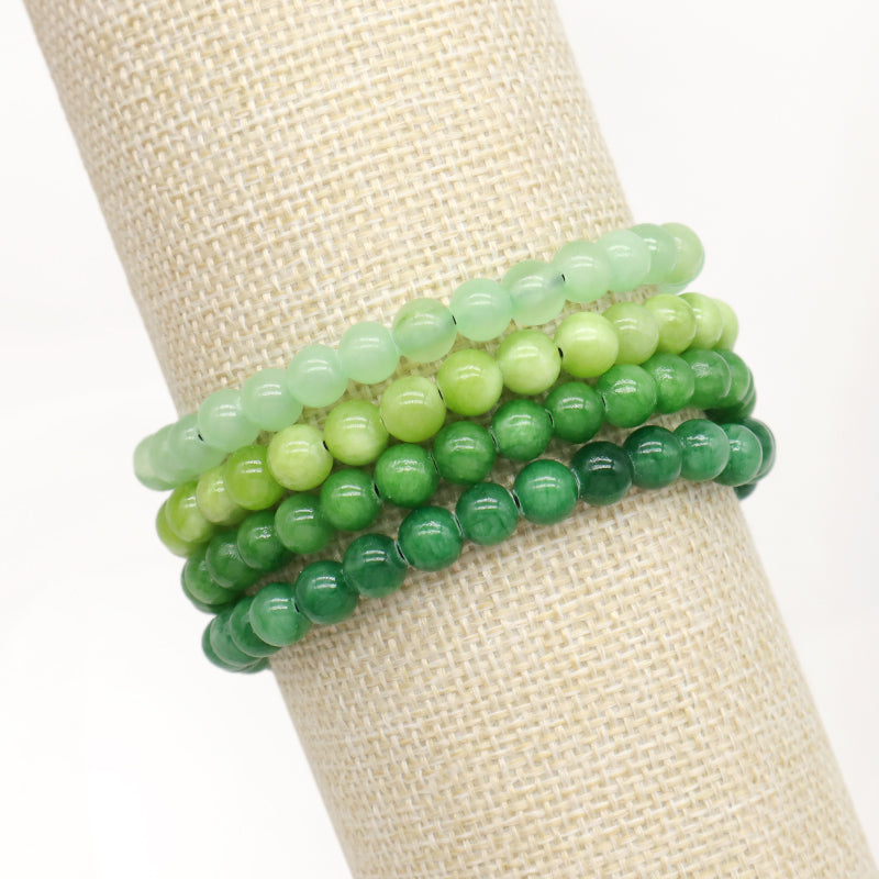 Custom Fashionable Woven Braided Friendship Macrame Handmade Adjustable 6mm Natural Colorful Jade Beads Bracelet For Women Man
