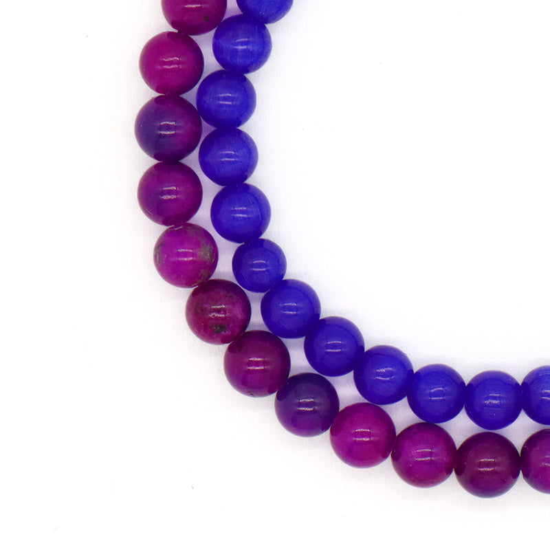 6mm Gemstone Natural Healing Stone Beads Fashion Jewelry Women Gift Handmade Custom OEM Adjustable Woven Macrame Braided Bracelet