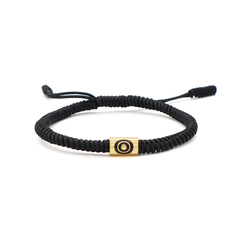 Wholesale Custom Handmade Friendship OEM Women Men Jewelry Adjustable Rope Gold Plated Enamel Connector Charm Woven Bracelet