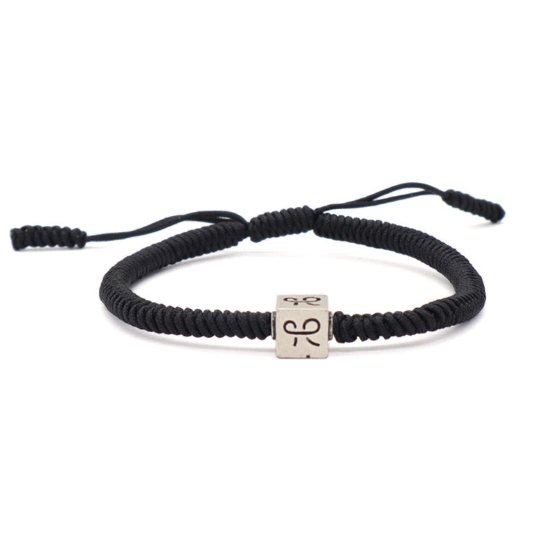 Wholesale Women Men OEM Custom Friendship Jewelry Antique Copper Connector Charm Adjustable Rope Handmade Woven Macrame Bracelet