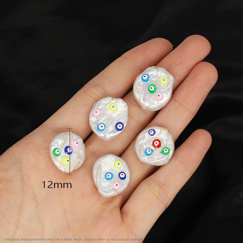 New Bulk Sale Women Fashion Diy Devil Eyes Bracelet Connect Accessories Enamel Evil Eyes Pearl Charms For Jewelry Making