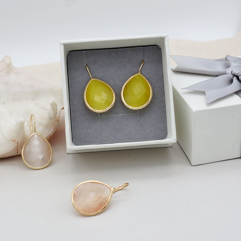 Summer opal natural stone earrings for ladies
