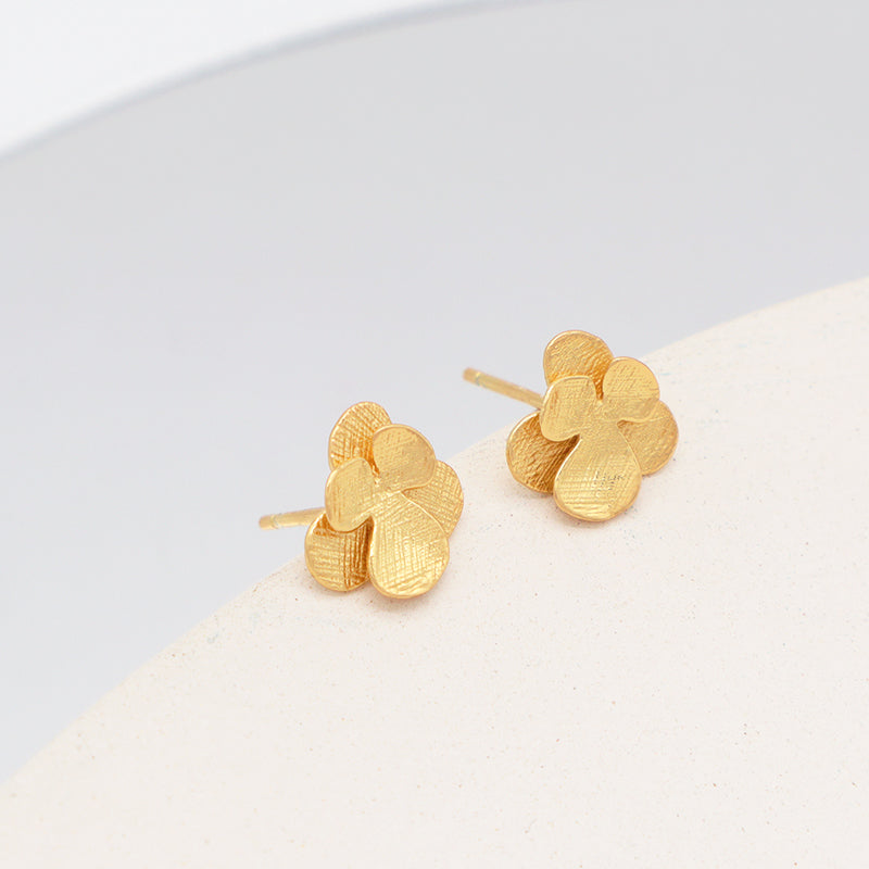 Customized Wholesale Women Sterling Silver 925 Studs Earring Jewelry Rhodium Gold Plated 925 Sterling Silver Flower Earrings
