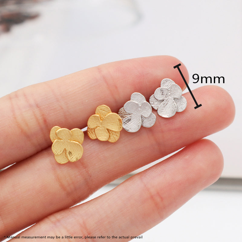 Customized Wholesale Women Sterling Silver 925 Studs Earring Jewelry Rhodium Gold Plated 925 Sterling Silver Flower Earrings