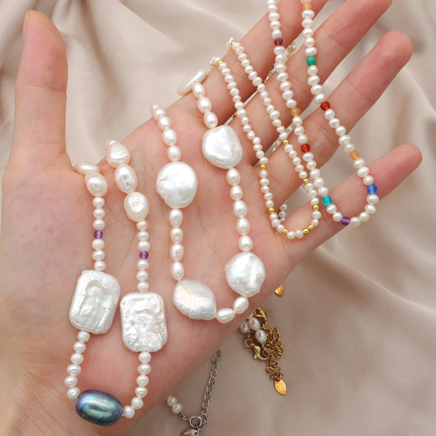 Custom OEM Necklace Jewelry Freshwater Pearl Necklace Handmade Jewelry