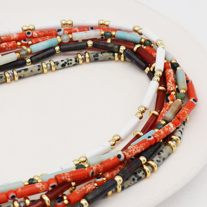 Wholesale Variouis Manufacture China Factory OEM Handmade Custom Evil Eyes Natural Stone Beads Necklace For Men Women Jewelry