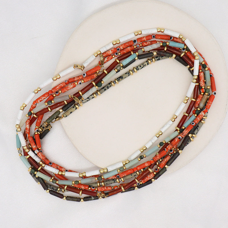 Wholesale Variouis Manufacture China Factory OEM Handmade Custom Evil Eyes Natural Stone Beads Necklace For Men Women Jewelry