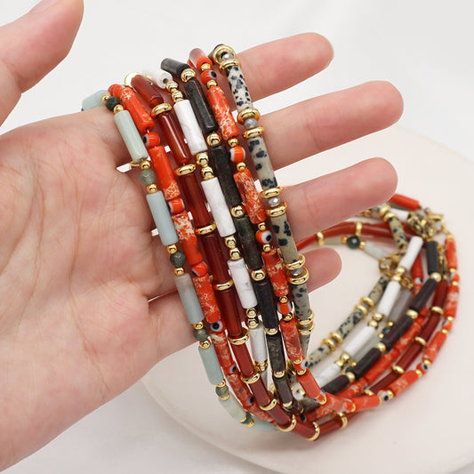 Wholesale Variouis Manufacture China Factory OEM Handmade Custom Evil Eyes Natural Stone Beads Necklace For Men Women Jewelry