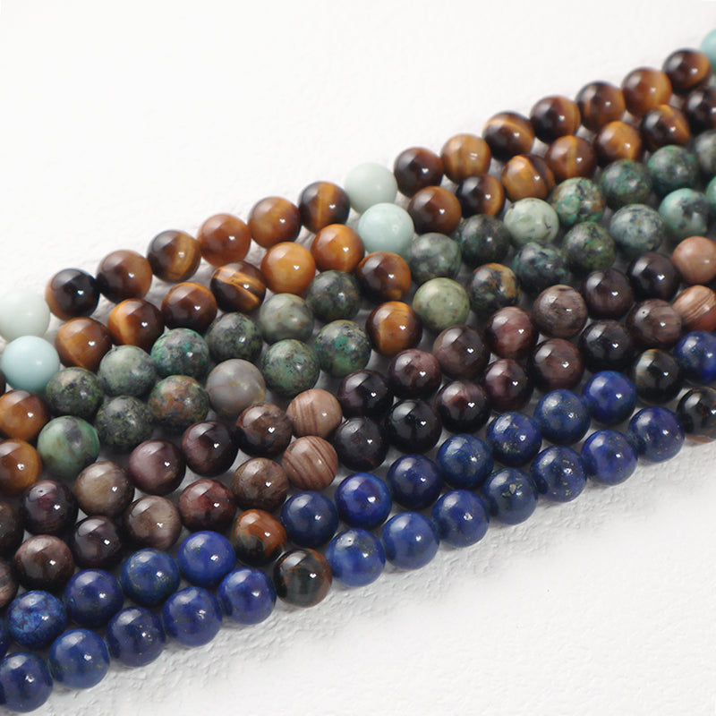 Wholesale OEM Handmade Woven Cord Custom 8mm Natural Stone Beads Adjustable Macrame Hexagon Dragon Pendant Necklace For Men Women