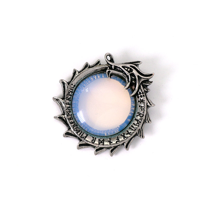 Factory Healing Stone Dragon Charm Pendant Jewelry Custom Wholesale Black Plated Natural Stone Dragon Ball Pendant For Necklace